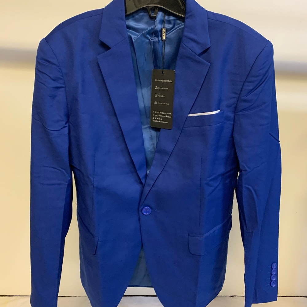 WULFUL Men's Suit Slim Fit 3 Piece Suit Wedding